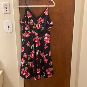 Navy floral dress (perfect for a wedding)